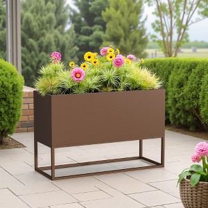 Wooakway Outdoor/Indoor/Decor Metal Raised Garden Beds Planter Boxes Planter Pots Cachepots Nursery Pots - 1 of 4
