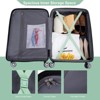 SEVOBAL Luggage 3 Piece Set PC Expandable Suitcase with TSA Lock and Double Spinner Wheels for Travel, Green, 20.47"*11.61"*30.71" - 3 of 4