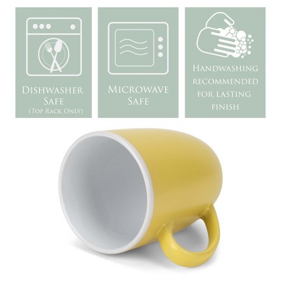 Assorted Color Matte Ceramic 16oz Mugs Set of 4