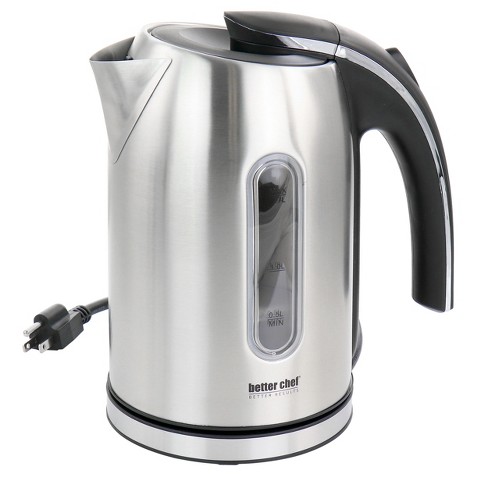 Better Chef 1.7 L Cordless Electric Glass And Stainless Steel Tea Kettle :  Target