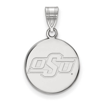 Black Bow Jewelry 14k White Gold Oklahoma State Cowboys NCAA Small Pendant