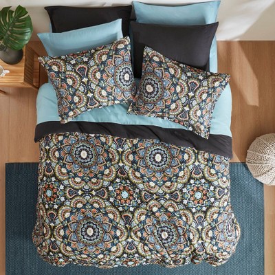 Regency Heights 9Pcs Boho Style BIAB Comforter Set, Cloud-like Ultra Soft Touch Bedding, Lightweight Bed Set with Matching Shams, Black, Queen — фото 3