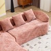Spassway L-Shaped Compressed Sectional Sofa with 4 Pillows Modern Chenille Sleeper Sofa - 2 of 4
