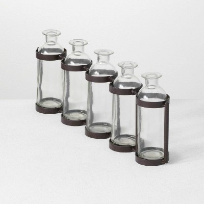 Sullivans Five Bottle Vase 6.5"H Clear