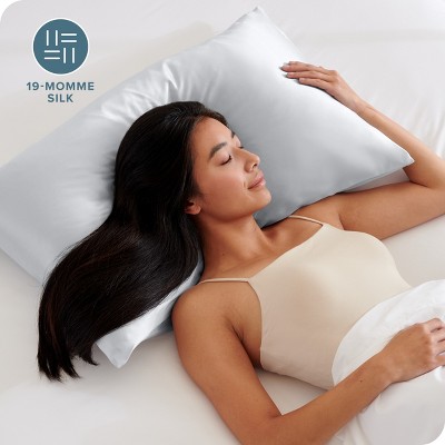 Standard Silver Mulberry Silk Hypoallergenic Pillowcase