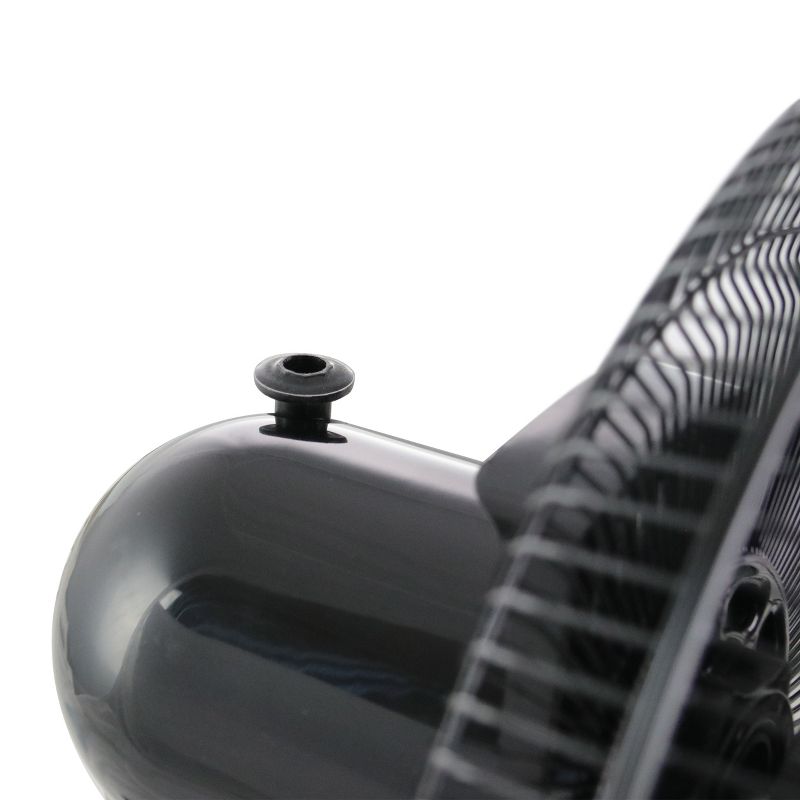 Impress 12 Inch 3 Speed Oscillating Table Fan in Black, 4 of 5