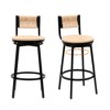 TOAOTBNBOB Swivel Bar Stools with Round Cushion, Modern Counter Height Bar Chairs Set of 2, Metal Stools for Kitchen Island and Bars - 2 of 4