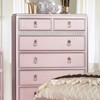 ORRD Contemporary Chest of Drawers with Mirror Trim & Rose Gold Finish, 1pc Bedroom Dresser with Bun Feet and Felt Lined Drawers - 2 of 4