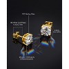 Molenia Moissanite Stud Earrings for Women Men: 18K White Gold 925 Sterling Silver Trendy Earrings Dainty Jewelry Gifts - 3 of 4