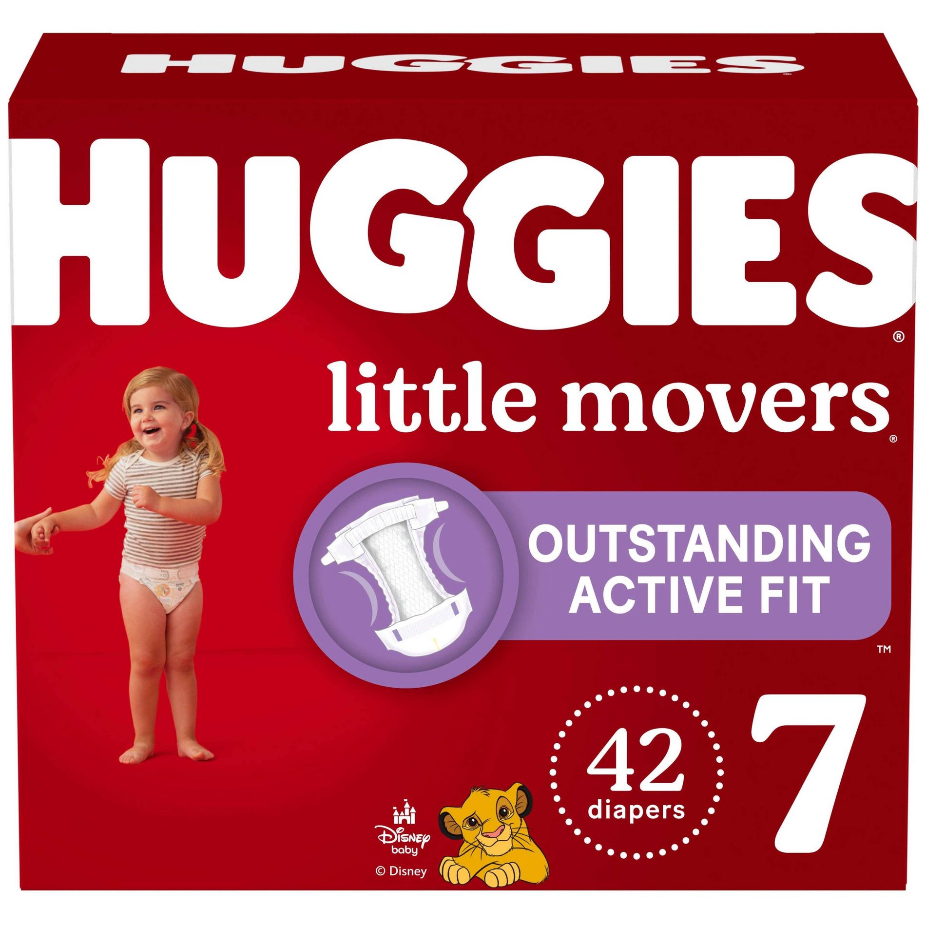 Huggies Little Movers Active Fit Diapers - Size 7 - 42ct