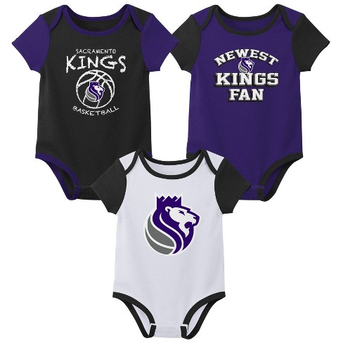 Nba Sacramento Kings Infant Boys' 3pk Bodysuit Set - 12m : Target