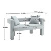MOONMISS Modern Chenille Comfy Upholstered Loveseat Sofa,Small Loveseat Accent Couch for Living Bedroom Leisure Areas - 2 of 4