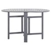 vidaXL Patio Table Gray 47.2"x27.6"x29.1" Solid Acacia Wood - 2 of 4