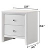NicBex Nightstand with 2 Drawers,Side Table with Rustic Finish and Handles,Modern Bedside Table for Bedroom,Living Room - 3 of 4