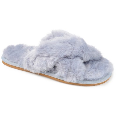 Journee Collection Womens Winkk Comfort Insole Slip On Slide Open Toe Slippers