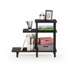 Furinno 3-Tier Reversible Sofa Side End Table W/Open Storage Shelves,Espresso - 2 of 4