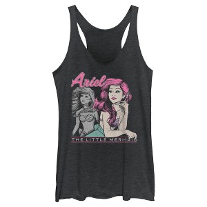 Women's The Little Mermaid 90s Ariel Poster Racerback Tank Top - 1 of 4