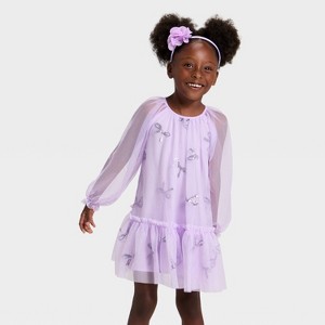 Toddler Girls' Bows Tulle Dress - Cat & Jack™ - 1 of 4