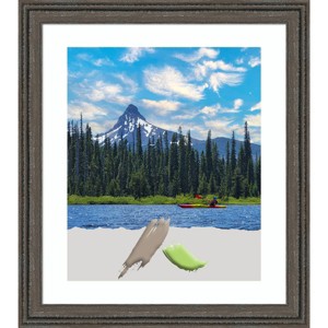 Amanti Art 20"x24" Matted to 16"x20" Opening Size Upcycled Wood Picture Frame Art Brown/Gray : Sawtooth Hanger - 1 of 4