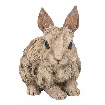 4" Polyresin Small Driftwood Rabbit Outdoor Statue Brown - Hi-Line Gift