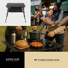 Arrowhead Height-Adjustable Aluminum Roll-up Folding Camp Table with Under-Table Mesh Storage and Carry Bag, Black - 2 of 4