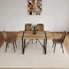 NicBex 5-Piece Wood Dining Table Set,Modern 55.1 Inch Rectangle Kitchen Table & 4 Upholstery Side Chairs,Metal Legs,Suitable for Dining Room - 4 of 4