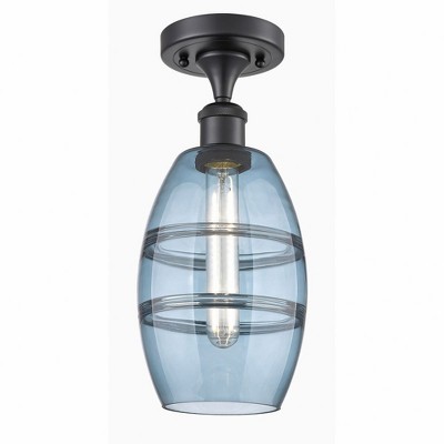 Vaz - 1 Light Semi-Flush Mount In Industrial Style-9.38 Inches Tall and 5.88 Inches Wide