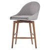 Set of 2 24" Conrad Walnut Danish Modern Swivel Counter Chair - Inspire Q - 3 of 4