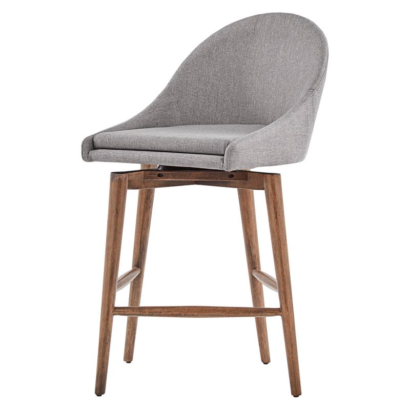 Set of 2 24" Conrad Walnut Danish Modern Swivel Counter Chair - Inspire Q, 3 of 7