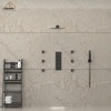 CASAINC 6-Spray Patterns 12 Inches Wall Mounted Rainfall Shower Faucet and Dual Shower Heads System With 6 Body Jets - 2 of 4