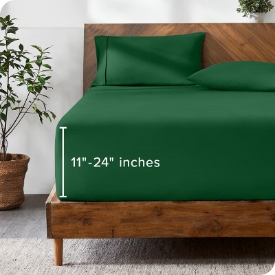 24 Inch Extra Deep Pocket Microfiber Fitted Sheet by Bare Home