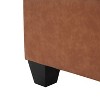 PAGED 50 Inch Storage Ottoman Bench Modern Leather Bench with Button Tufted Cushion for Living Room, Bedroom, Entryway - 4 of 4