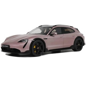 2022 Porsche Taycan Turbo S Cross Turismo Pink Metallic 1/18 Model Car by GT Spirit - 1 of 4