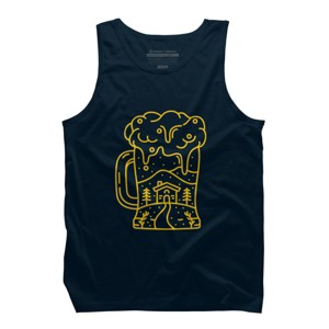 Men's Design By Humans Christmas Beer By VEKTORKITA Tank Top - 1 of 3