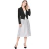 INSPIRE CHIC Women's Collarless Work Office Long Sleeve Cropped Blazers - 3 of 4