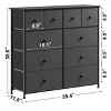 WOWLIVE 10 Drawers Dresser, Wooden Dresser, Chest of Drawers with Fabric - 2 of 4