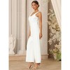 INSPIRE CHIC Women's Sleeveless Lace Backless Wide Legs Formal Evening Jumpsuit - 2 of 4