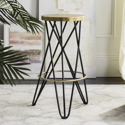 Lorna Black and Gold Hairpin Leg Bar Stool