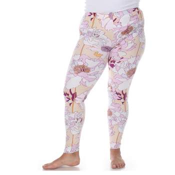 Women's Pack Of 2 Plus Size Leggings Pink One Size Fits Most Plus - White  Mark : Target