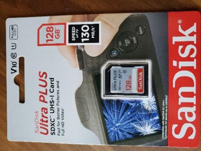 Sandisk Ultra Plus 128gb Sd Card : Target