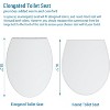 Toilet Seat with Quick Release Hinges & Non-Slip Bumpers - Quiet, Easy Clean White Seat for Standard American Toilets - 3 of 4