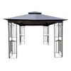 10 x 10 FT Outdoor Patio Gazebo, Canopy Tent With Ventilated Double Roof and Netting, Gazebo Canopy Shelter for Patio Backyard Lawn Garden - 3 of 4