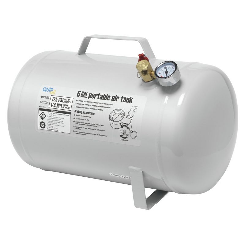 Quipall 5-TANK 5 Gallon Stationary Air Tank, 2 of 12