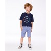 Deux par Deux Boy French Terry Zip Pocket Shorts Pale Mauve Blue - 3 of 4