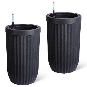ODK Tall Planters with a Water Level Monitor, Self Watering System and Wheels, Medium Flower Pots for Living Room, Patio - 1 of 4