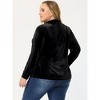 Agnes Orinda Women's Plus Size Elegant Lapel Long Sleeve Button Down Work Solid Blouses - 4 of 4