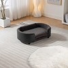 Pet Sofa,Luxury Dog Beds With Solid Wood Legs And Bent Wood Back,Dog Couch Bed,Affordable Dog Kennel,Unique Dog Beds-Cuddlewood - 2 of 4