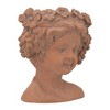 Chery Life Brown Head Bust Planter, Greek Style Cement Head Planter - Indoor Outdoor Home Garden Decor - 2 of 4