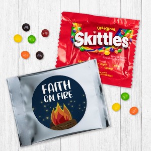 12ct Vacation Bible School Party Favors Skittles Religious Candy Faith on Fire by Just Candy - 1 of 2