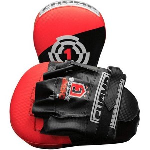 Amber Fight Gear Curved Target Mitts – Lightweight, Durable ToughTek Pads for MMA, Kickboxing, Muay Thai, with Wrist Support & Sweat-Resistant Grip. - 1 of 1